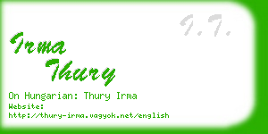 irma thury business card